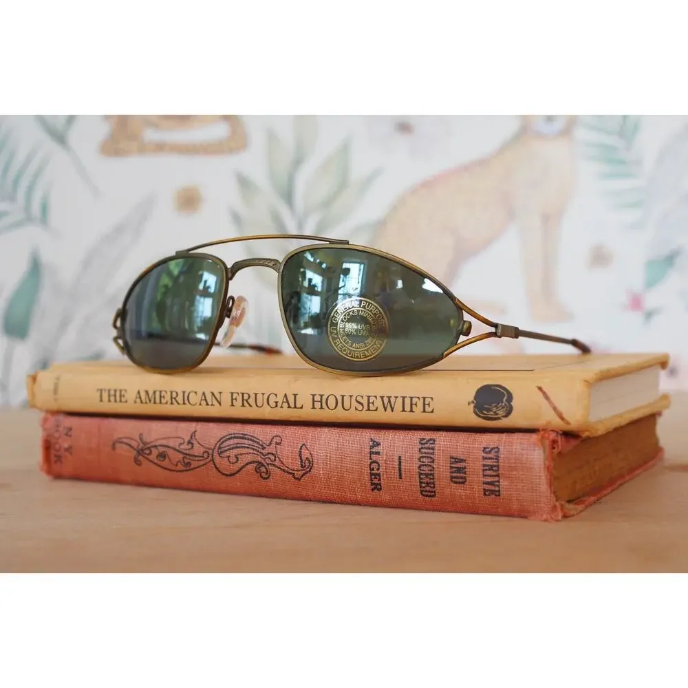 Vintage 1990s Y2K Sunglasses NOS Goth Steampunk Festival Streetwear Matrix Agent